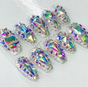 COPY - JEWELS 💎- SHORT COFFIN PRESS ON NAILS